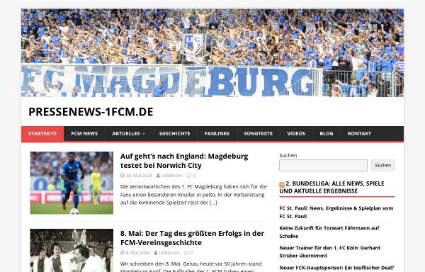 Vorschau von www.pressenews-1fcm.de, 1.FC Magdeburg Fanpage