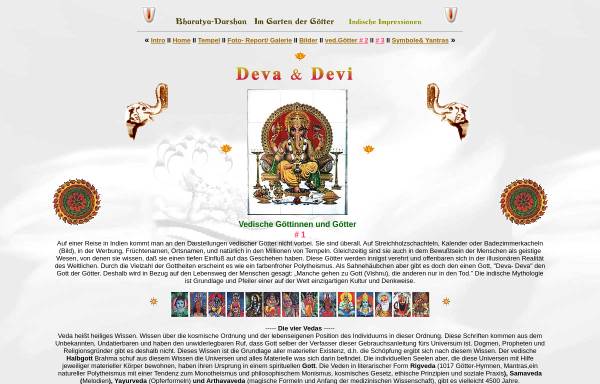 Vorschau von www.bhagavad.de, Deva & Devi