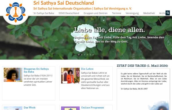 Vorschau von www.sathya-sai.info, Sathya Sai Deutschald