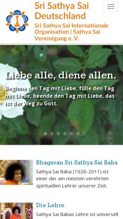 Vorschau der mobilen Webseite www.sathya-sai.info, Sathya Sai Deutschald