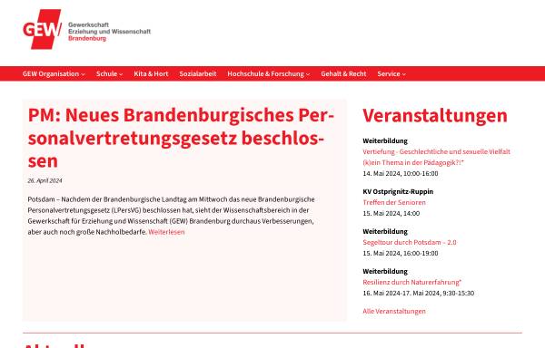 Gewerkschaft Erziehung und Wissenschaft (GEW) - Landesverband Brandenburg
