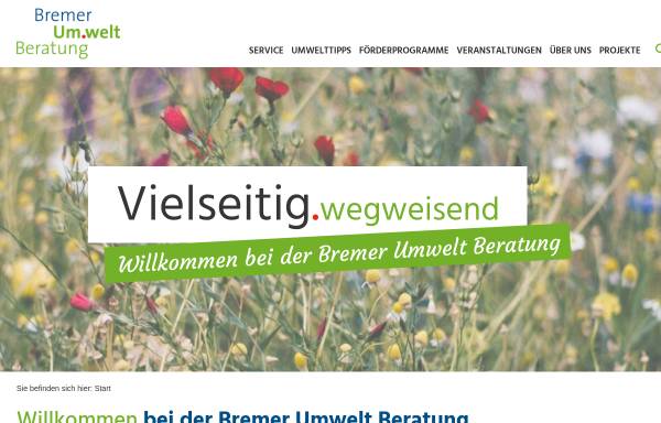 Vorschau von www.bremer-umwelt-beratung.de, Bremer Umwelt Beratung e.V.