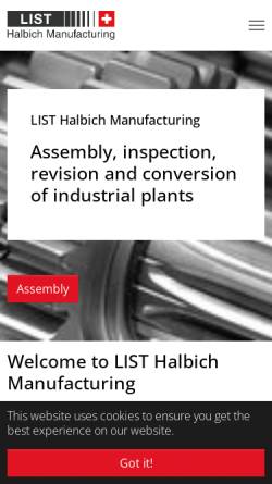 Vorschau der mobilen Webseite halbich.ch, H. Halbich AG