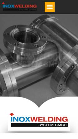 Vorschau der mobilen Webseite www.inox-welding.ch, Inox Welding System, Inh. B. & G. Locher