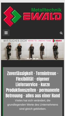 Vorschau der mobilen Webseite metalltechnik-ewald.de, Karl-Josef Ewald GmbH