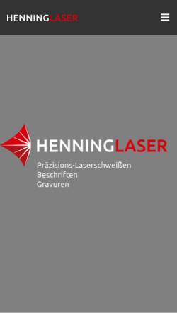 Vorschau der mobilen Webseite www.henninglaser.de, Rene Henning
