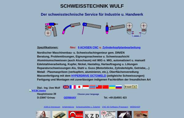 Vorschau von www.deutsche-werke.de, Schweisstechnik Wulf, Inh. Dipl.- Ing. Uwe Wulf