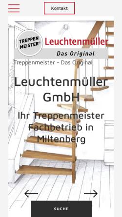 Vorschau der mobilen Webseite www.leuchtenmueller.de, Leuchtenmüller GmbH