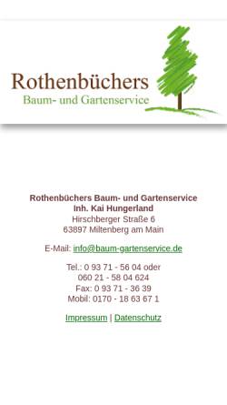 Vorschau der mobilen Webseite www.baum-gartenservice.de, Rothenbücher Baum- und Gartenservice