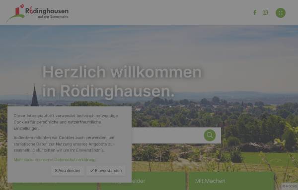Vorschau von www.roedinghausen.de, Gemeinde Rödinghausen