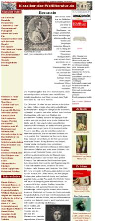 Vorschau der mobilen Webseite www.klassiker-der-weltliteratur.de, Giovanni Boccaccio