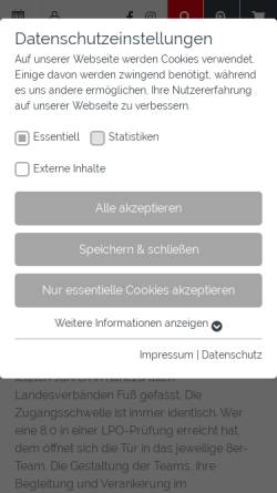 Vorschau der mobilen Webseite westfalen8.de, Provinzial-Verband westfälischer Reit- und Fahrvereine e.V.