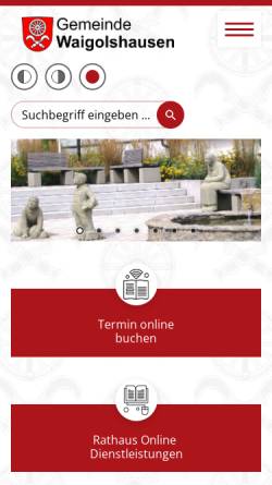 Vorschau der mobilen Webseite www.waigolshausen.de, Waigolshausen