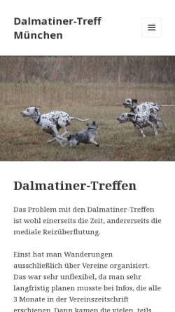 Vorschau der mobilen Webseite www.dalmatiner-treff.de, Dalmatiner-Treff