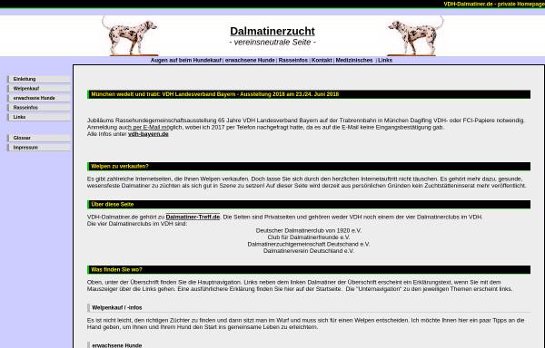 Vorschau von www.vdh-dalmatiner.de, VDH-Dalmatinerzüchter