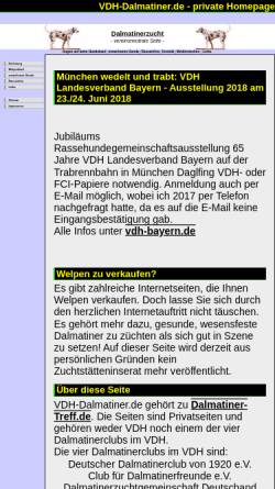 Vorschau der mobilen Webseite www.vdh-dalmatiner.de, VDH-Dalmatinerzüchter