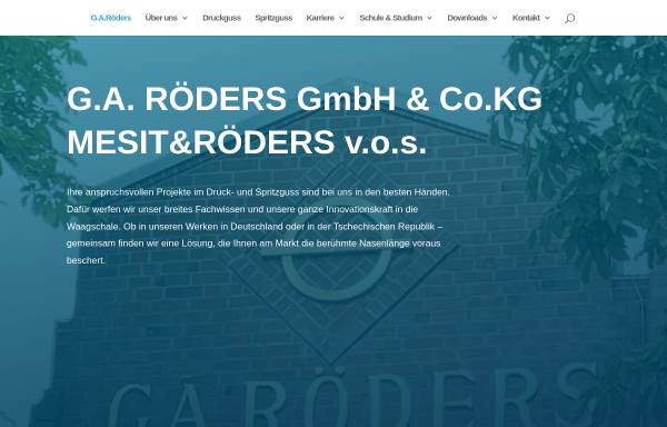 Vorschau von www.roeders.com, G. A. Röders GmbH & Co. KG Druck- und Spritzguss