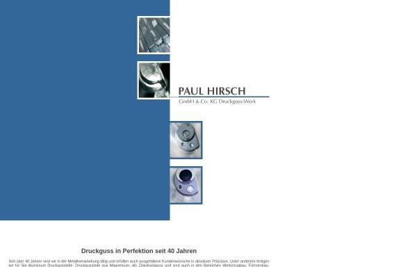 Vorschau von www.paul-hirsch.de, Paul Hirsch GmbH & Co. KG Druckguss-Werk