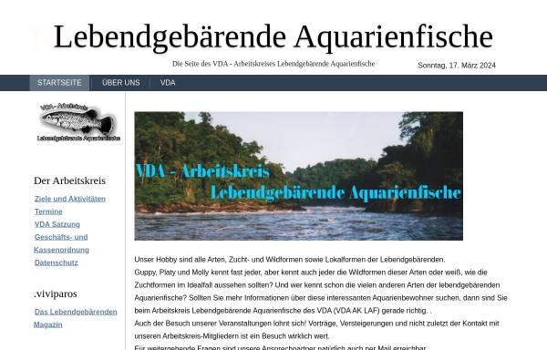 Vorschau von www.lebendgebaerende-aquarienfische.de, Lebendgebärende Aquarienfische