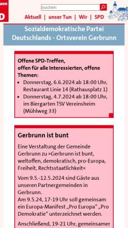 Vorschau der mobilen Webseite spd-gerbrunn.de, SPD Gerbrunn