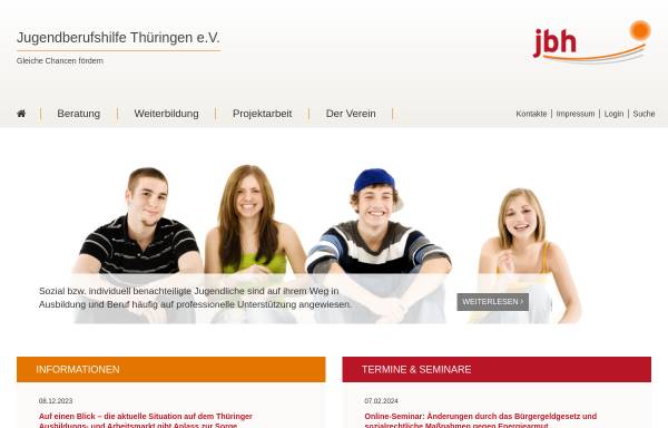 Vorschau von www.jbhth.de, Jugendberufshilfe Thüringen e.V.