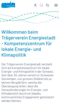 Vorschau der mobilen Webseite www.energiestadt.ch, Energiestadt