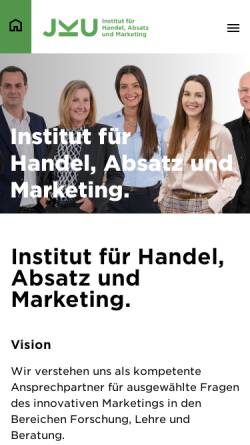 Vorschau der mobilen Webseite www.marketing.jku.at, Johannes Kepler Universität Linz