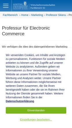Vorschau der mobilen Webseite www.ecommerce.wiwi.uni-frankfurt.de, Universität Frankfurt a. M.