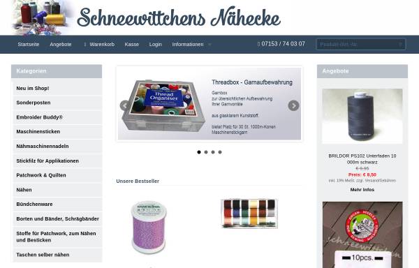 Vorschau von www.schneewittchens-naehecke.de, Schneewittchens Nähecke