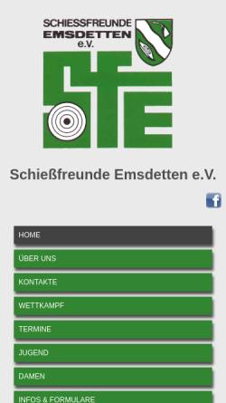 Vorschau der mobilen Webseite www.sf-emsdetten.de, Schießfreunde Emsdetten e.V.