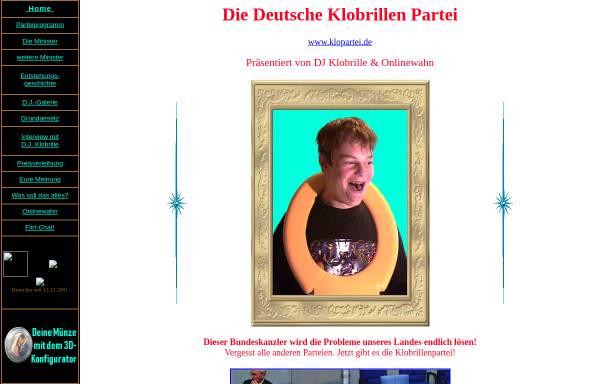 Vorschau von www.onlinewahn.de, Deutsche Klobrillen Partei