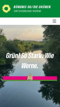 Vorschau der mobilen Webseite gruene-werne.de, Bündnis 90/Die Grünen Werne