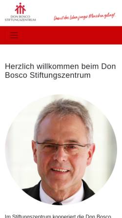 Vorschau der mobilen Webseite www.donbosco-stiftungszentrum.de, Don Bosco Stiftungszentrum