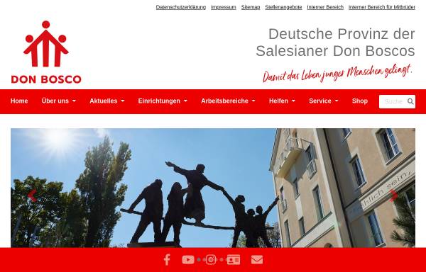 Vorschau von www.donbosco.de, Don-Bosco-Werk in Deutschland