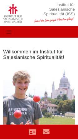 Vorschau der mobilen Webseite iss.donbosco.de, Institut für Salesianische Spiritualität (ISS)
