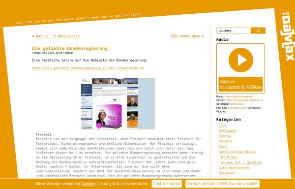Vorschau von blog.todamax.net, Die geliebte BundesREGIERUNGonline