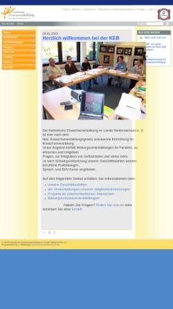 Vorschau der mobilen Webseite www.keb-nds.de, Katholische Erwachsenenbildung im Lande Niedersachsen e.V. (KEB)
