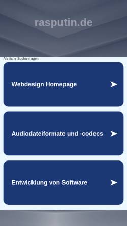 Vorschau der mobilen Webseite www.rasputin.de, PPKM
