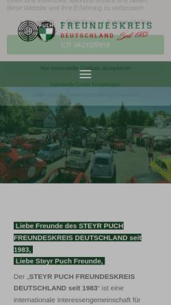 Vorschau der mobilen Webseite www.steyr-puch.de, Steyr-Puch.de