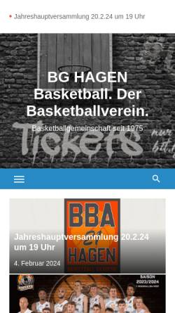 Vorschau der mobilen Webseite www.bghagen.de, BG DEK / Fichte Hagen