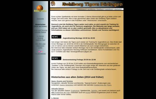 Vorschau von www.dohlberg-tigers.de, Dohlberg Tigers Büdingen