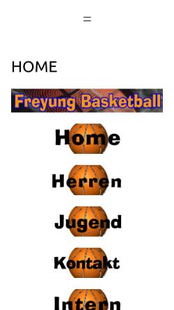 Vorschau der mobilen Webseite www.freyung-basketball.de, Freyung Basketball