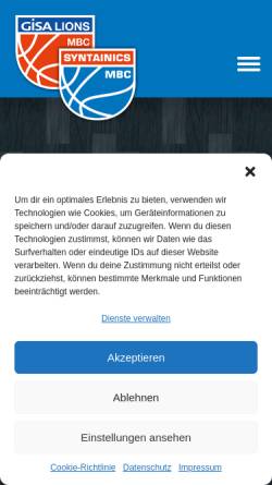 Vorschau der mobilen Webseite www.mitteldeutscherbc.de, Mitteldeutscher Basketball Club