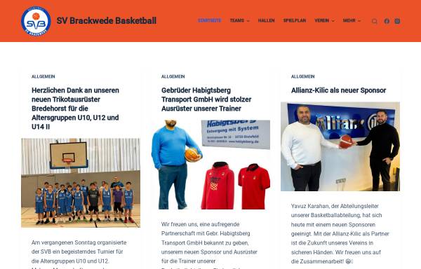 Vorschau von www.svb-basketball.de, SV Brackwede