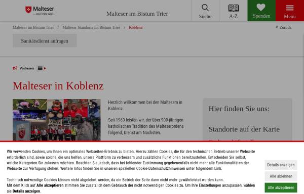 Vorschau von www.malteser-koblenz.de, Malteser Hilfsdienst