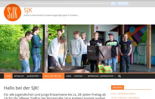Vorschau von www.schwulejugend.de, SJK - Schwule Jugendgruppe Koblenz