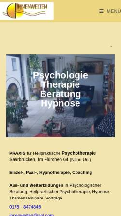 Vorschau der mobilen Webseite innenwelten-web.de, PRAXIS & AUSBILDUNG für Heilpraktische Psychotherapie (HeilPrGes) - Jürgen Werle