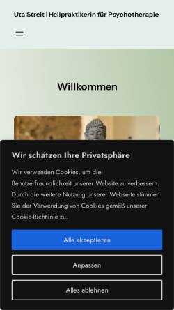 Vorschau der mobilen Webseite beratung-therapie-merzig.de, Uta Streit - Praxis für Psychotherapie