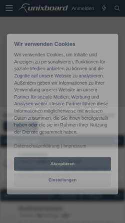 Vorschau der mobilen Webseite www.unixboard.de, Unixboard.de