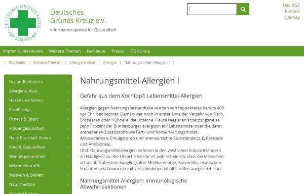 Vorschau von www.dgk.de, DGK: Nahrungsmittelallergien
